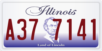 IL license plate A377141