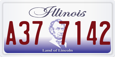 IL license plate A377142