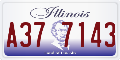 IL license plate A377143