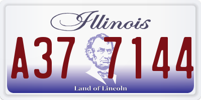 IL license plate A377144