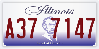 IL license plate A377147