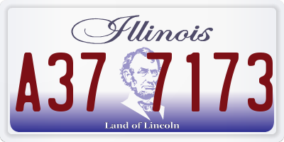 IL license plate A377173