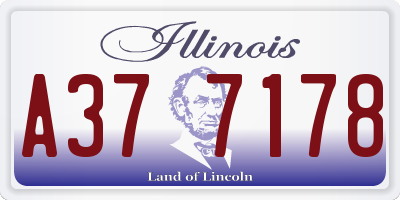 IL license plate A377178