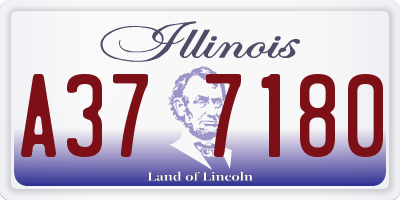 IL license plate A377180