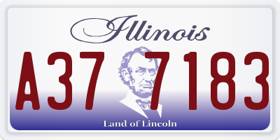 IL license plate A377183