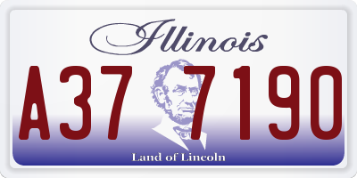 IL license plate A377190