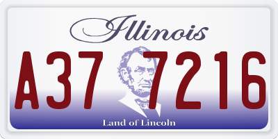 IL license plate A377216