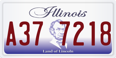 IL license plate A377218