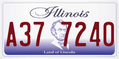 IL license plate A377240