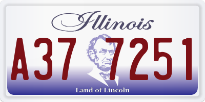 IL license plate A377251