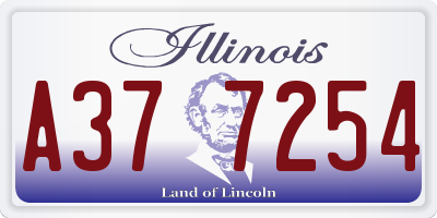 IL license plate A377254