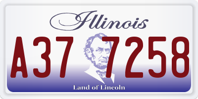 IL license plate A377258
