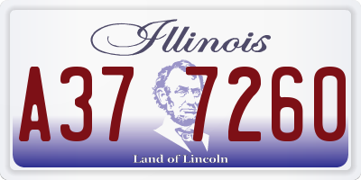 IL license plate A377260
