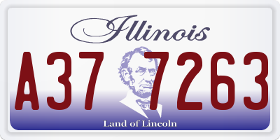 IL license plate A377263