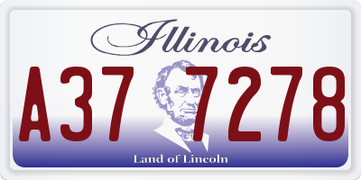 IL license plate A377278