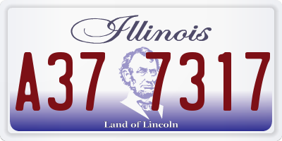 IL license plate A377317