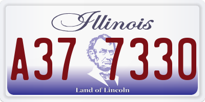 IL license plate A377330