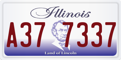 IL license plate A377337