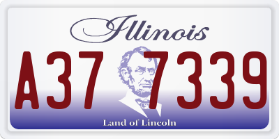 IL license plate A377339