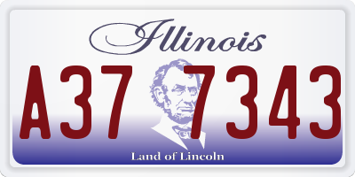 IL license plate A377343