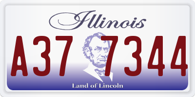 IL license plate A377344