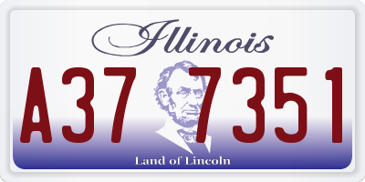 IL license plate A377351