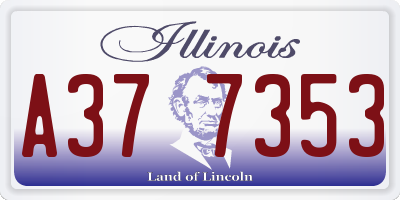 IL license plate A377353