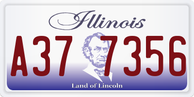 IL license plate A377356