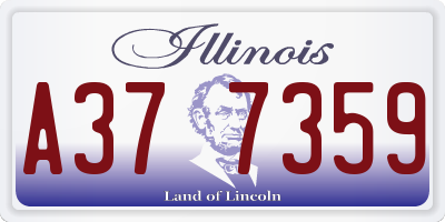 IL license plate A377359