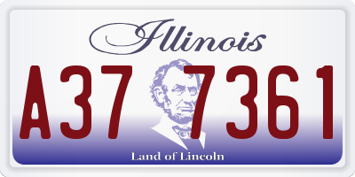 IL license plate A377361