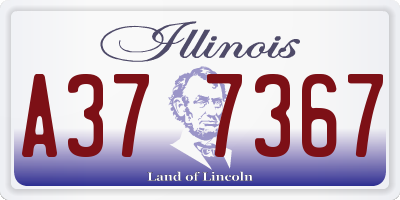 IL license plate A377367