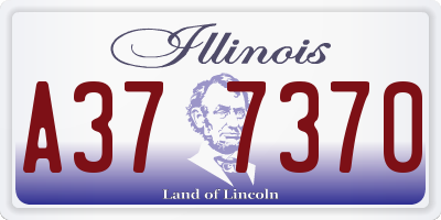 IL license plate A377370
