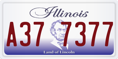 IL license plate A377377
