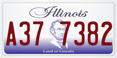 IL license plate A377382
