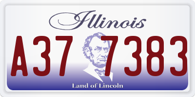 IL license plate A377383
