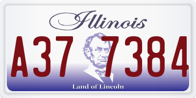 IL license plate A377384