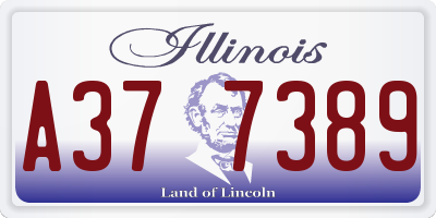 IL license plate A377389