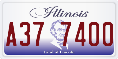 IL license plate A377400