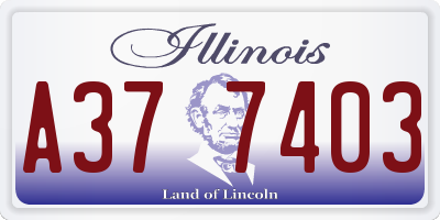 IL license plate A377403