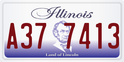 IL license plate A377413
