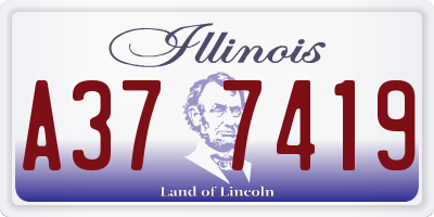 IL license plate A377419