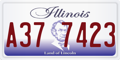 IL license plate A377423
