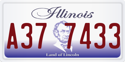 IL license plate A377433
