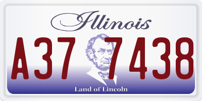 IL license plate A377438