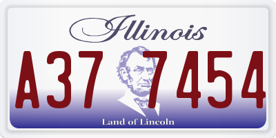 IL license plate A377454
