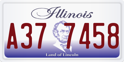 IL license plate A377458