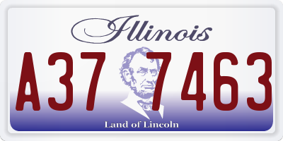 IL license plate A377463