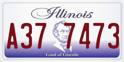 IL license plate A377473