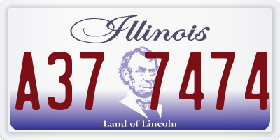IL license plate A377474