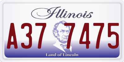 IL license plate A377475